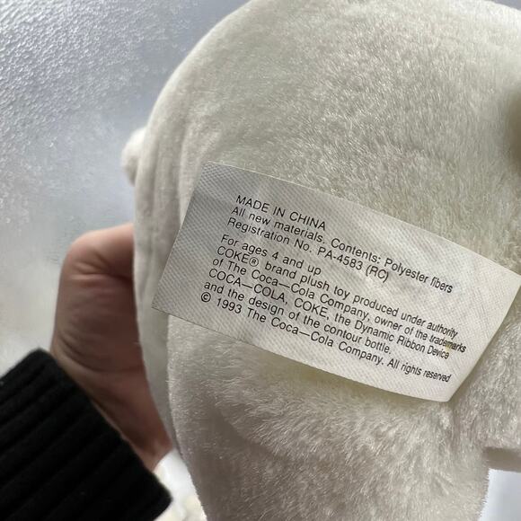 Vintage Lot 8 Coca Cola Polar Bear Bean Bag Plush Seal Christmas Ornaments - Picture 11 of 13